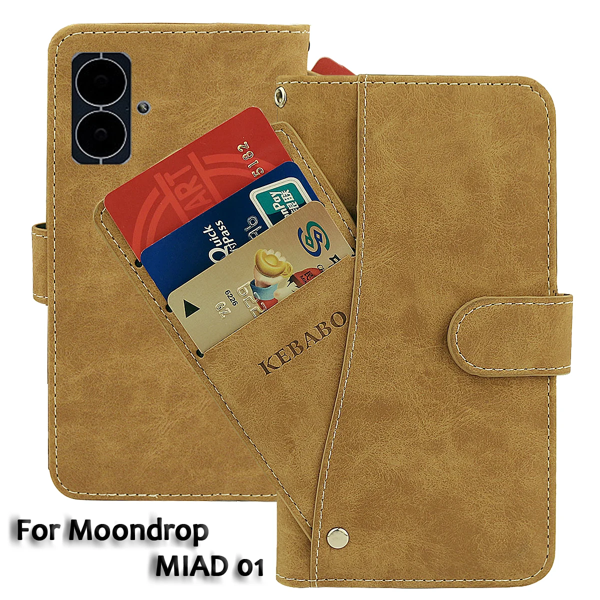 Vintage Leather Wallet Moondrop MIAD 01 Case 6.7\