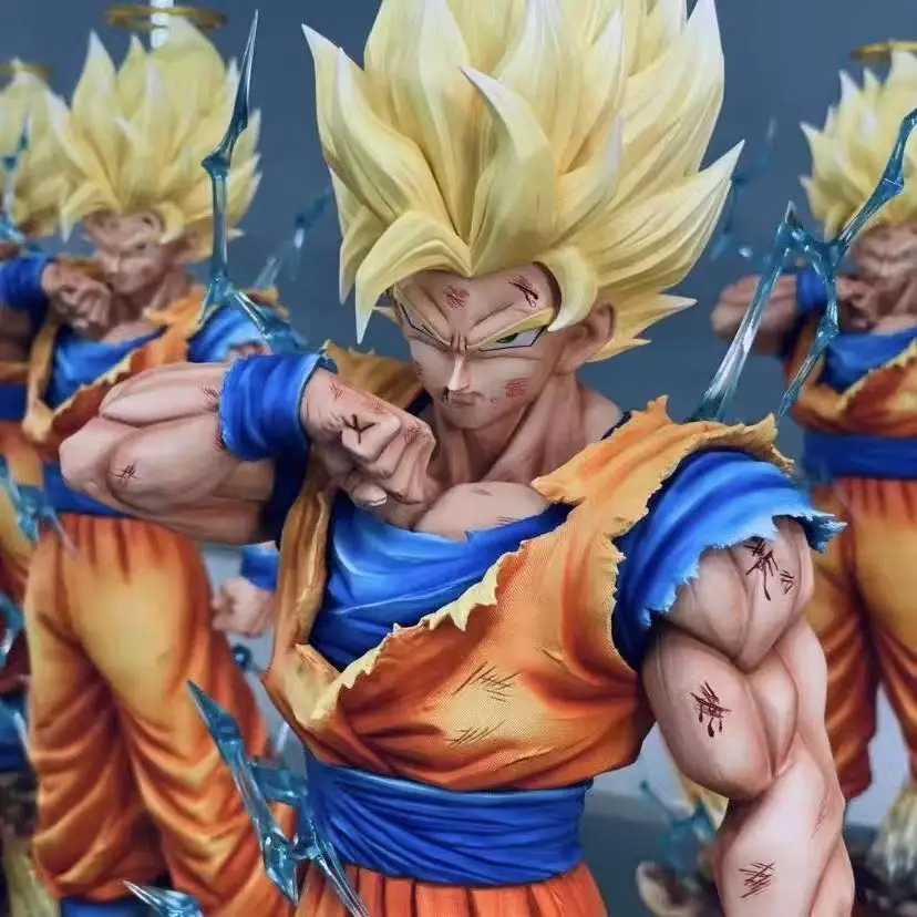 Dragon Ball Z Son Goku Ssj2 Figure Led Base Super Saiyan 2 Goku Pvc Action Figures 33cm/12.2inch Collection Model Toys Gifts