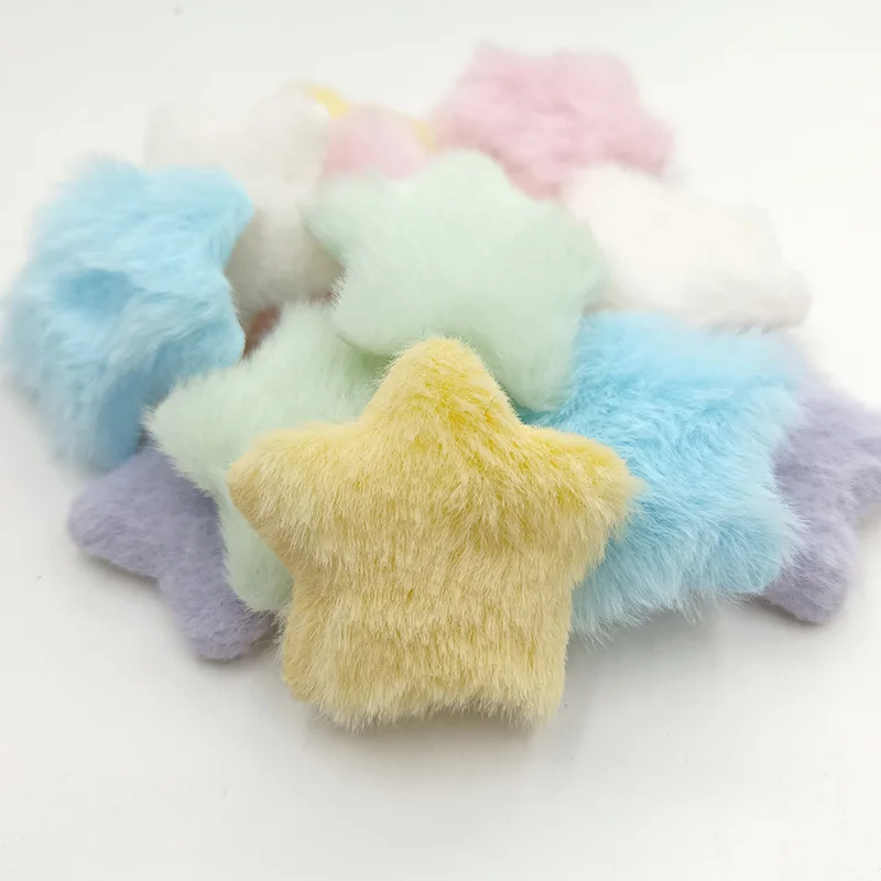 40Pcs 5CM Felt Star Padded Applique For DIY Baby Hair Clip Hat Crafts Patches Decor Ornament Clothing Accessories