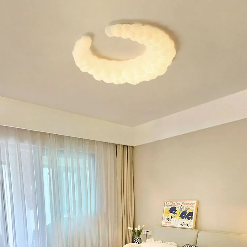 Moon chandelier Cream style ceiling light for Bedroom Children's Room Bedroom bubble ceiling lamp living roomCloud lamp