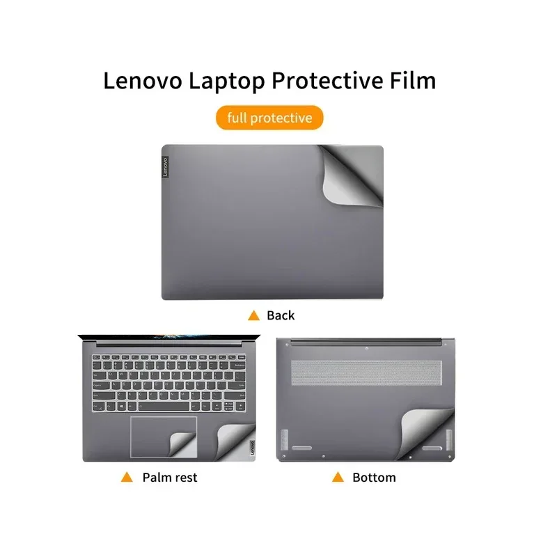 Pre-cut Anti Fingerprints Laptop Skin Sticker Film for Ideapad 5 pro 16inch 16ACH6 16IHU6 with Screen Protector