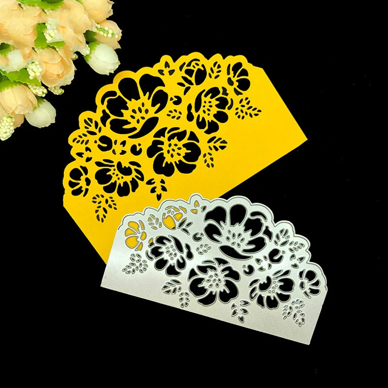 

Peony Lace Edge Die Metal Cutting Dies Stencil for DIY Scrapbooking album Decorative Embossing Craft Paper Cards Tool 90x150mm