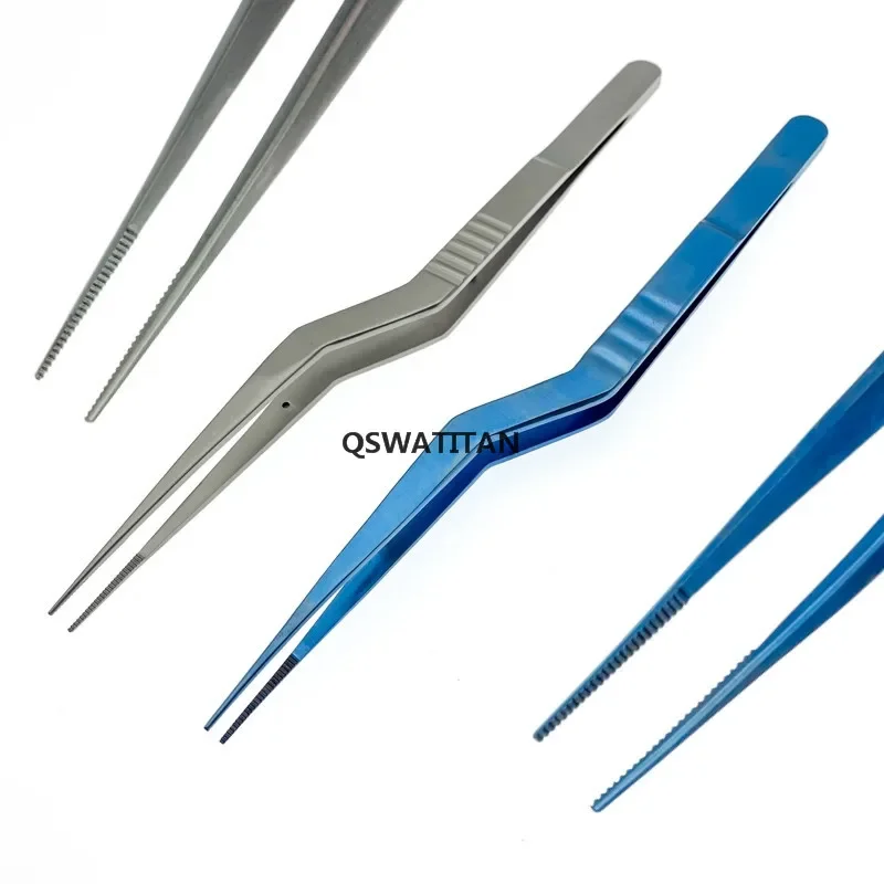 新しいマイクロ手術組織鉗子プラスチック鋸歯状先端眼科眼科手術器具