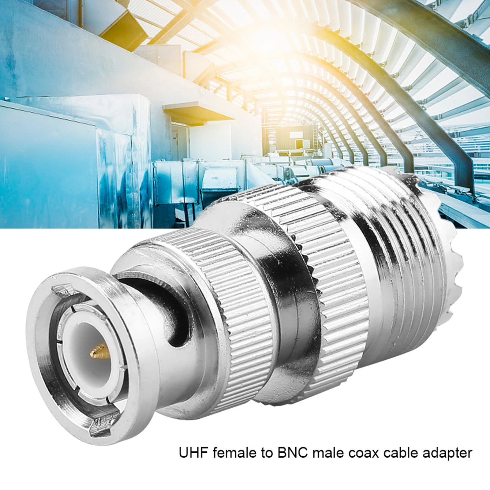 2pcs BNC Male Plug to UHF SO239 PL-259 Female Jack RF Coaxial Adapter Cable Connector
