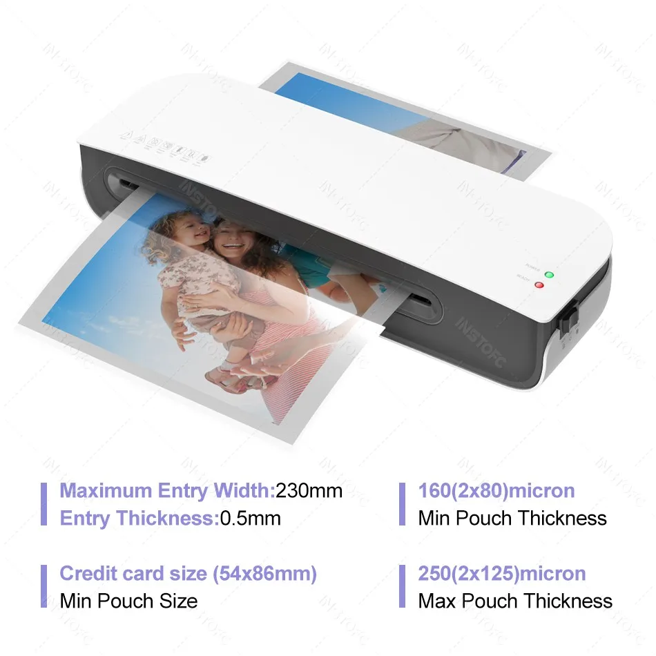 Set di macchine per laminazione SL289 Laminazione a caldo e a freddo formato A4 con 15 buste di laminazione A4/A5/A6, taglierina per carta, angolo rotondo
