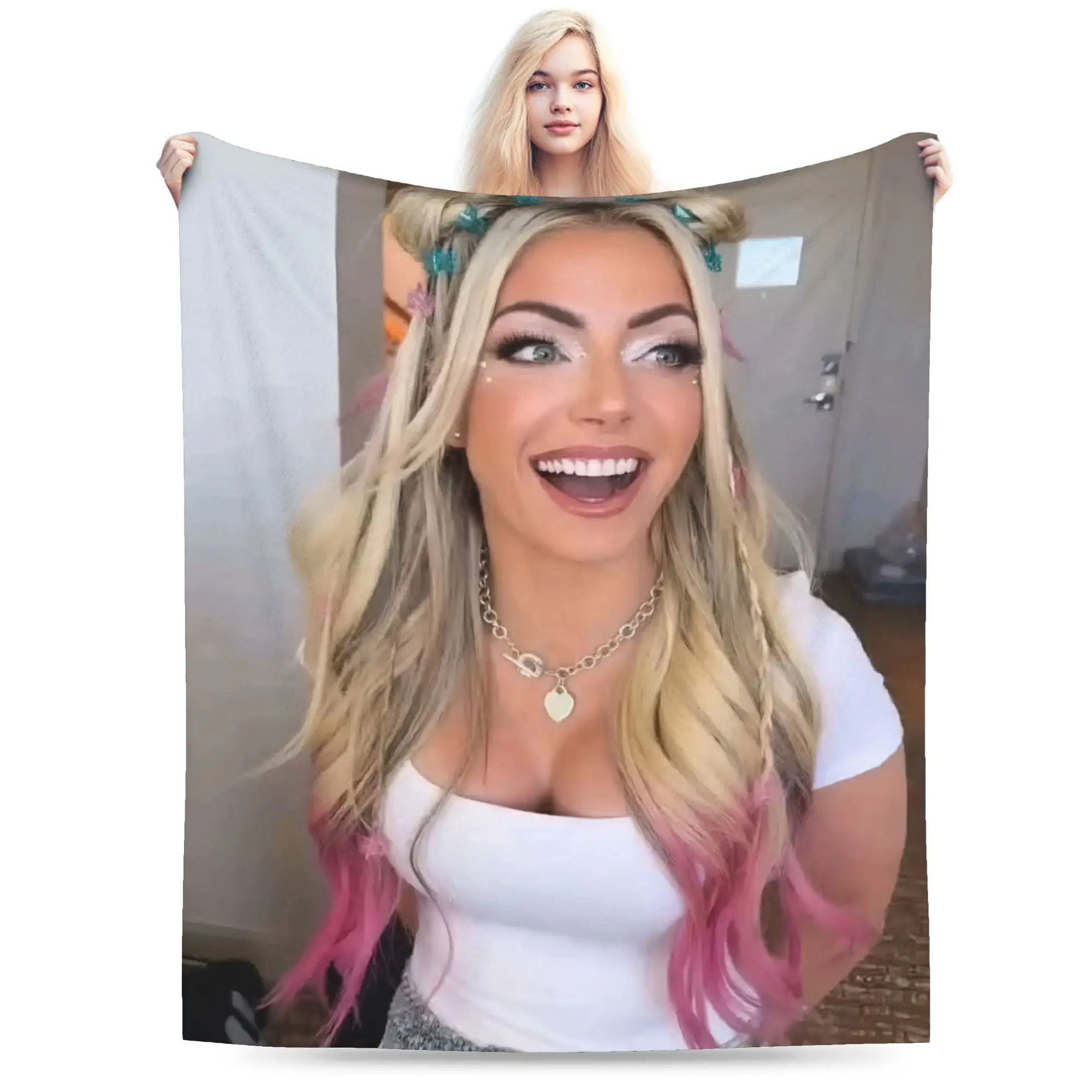 A-Alexa Bliss Blanket Warm Cozy Fluffy Wrestler  Throw Blankets for Sofa 50x60 Inch Multiple Sizes Bedding Throws