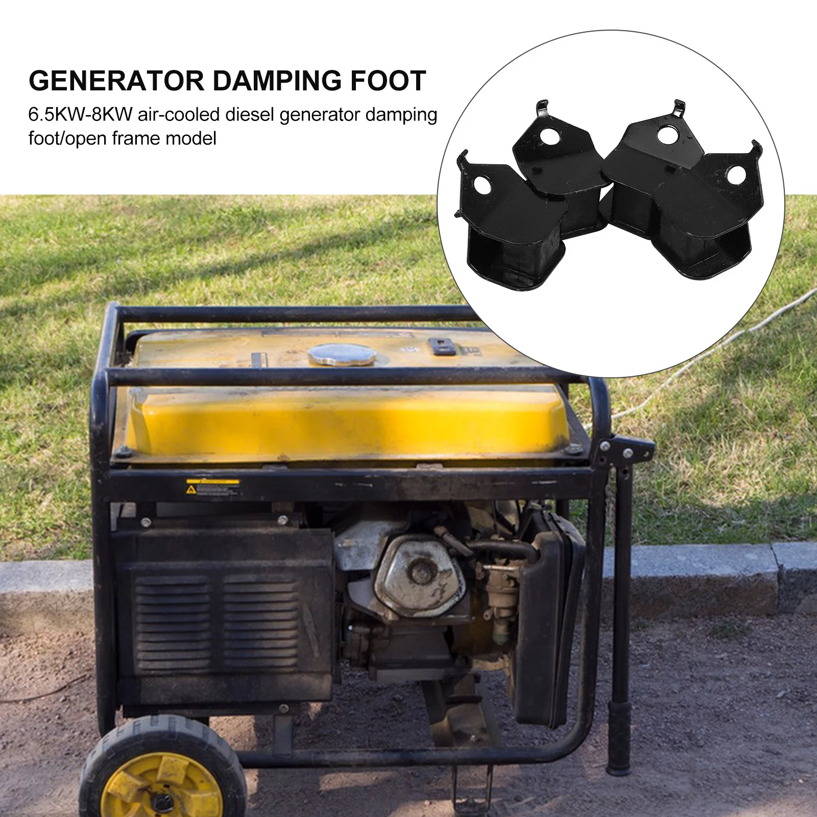 

4pcs Diesel Engine Anti Vibration Mounts Shockproof Motor Base For Generator Engine Support Isolator Pad Replacement