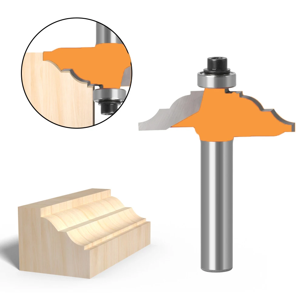 1PC 8MM Shank Milling Cutter Wood Carving Wood Router Bit Straight End Mill Trimmer Cleaning Flush Trim Corner Round Cove Box