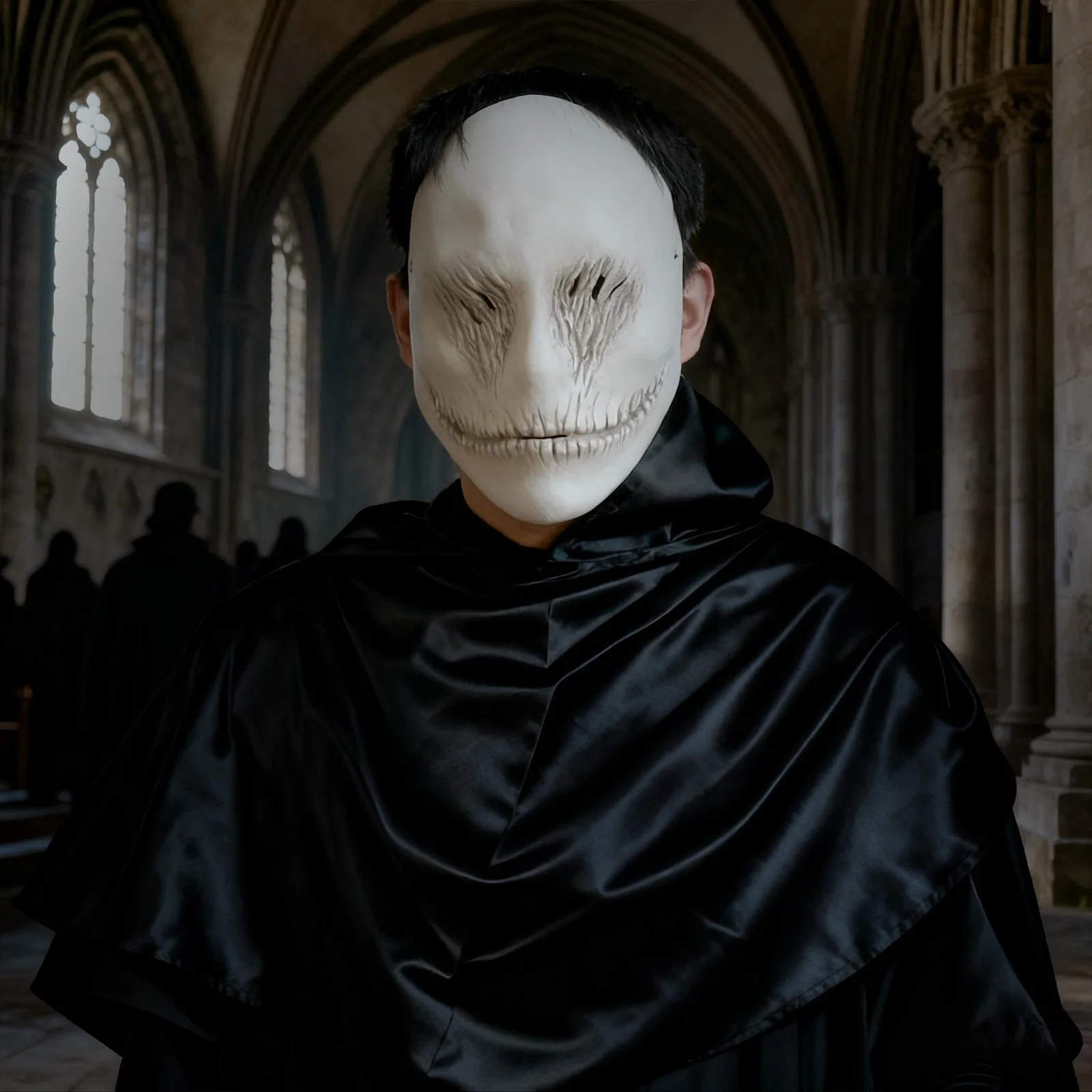 Enge Slenderman Smile Masker Griezelig Ghostface Demon Masker Horror Halloween Cosplay Props