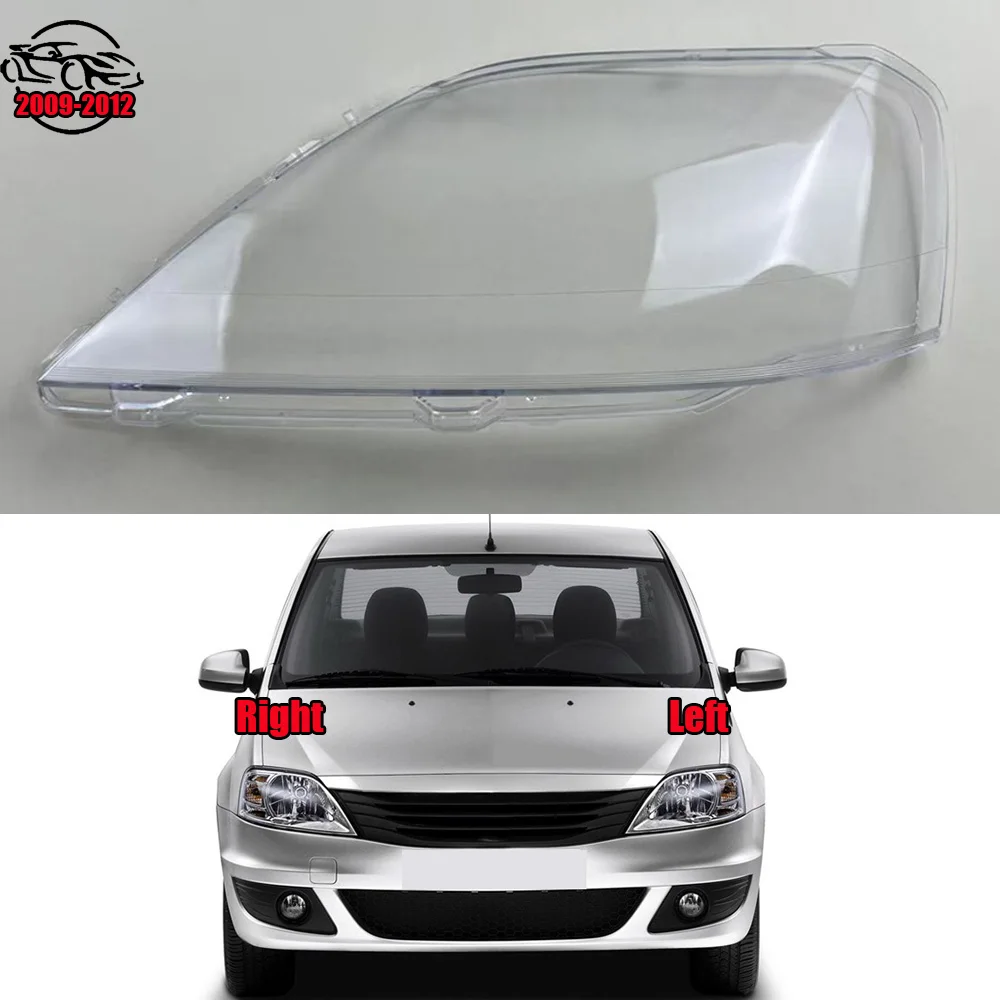 

Для Renault Dacia Logan 2009-2012: Прозрачные крышки/рассеиватели передних фар, защитные маски для фар