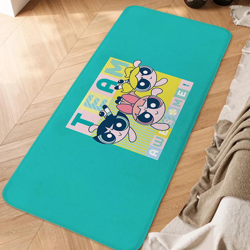 Sleeping Room Rugs A-The Powerpuff Girlss Veranda Floor Mat Hallway Room Decorating Items Funny Doormat Entrance Door Custom Rug