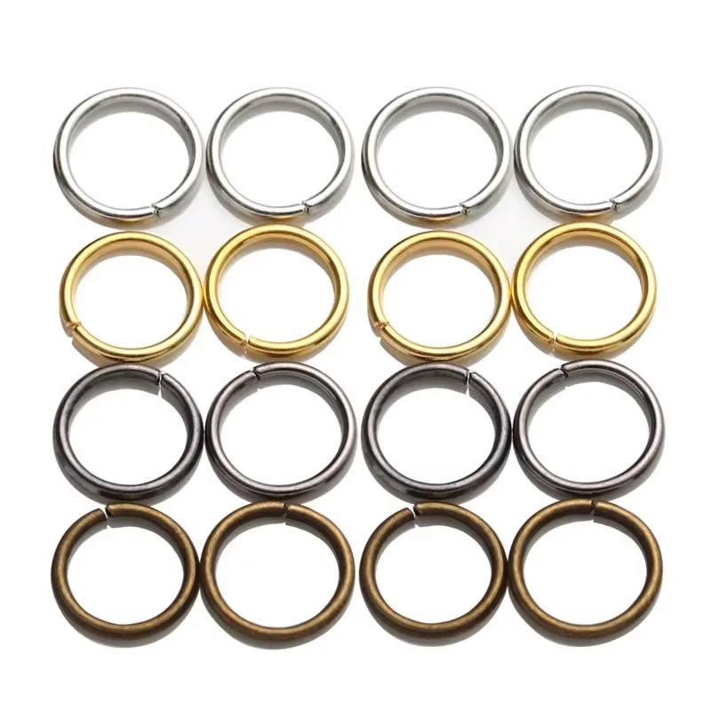 50-200pcs/lot 3-14mm Jump Rings Split Rings Connectors For Diy Jewelry Finding Making Accessories Wholesale Supplies