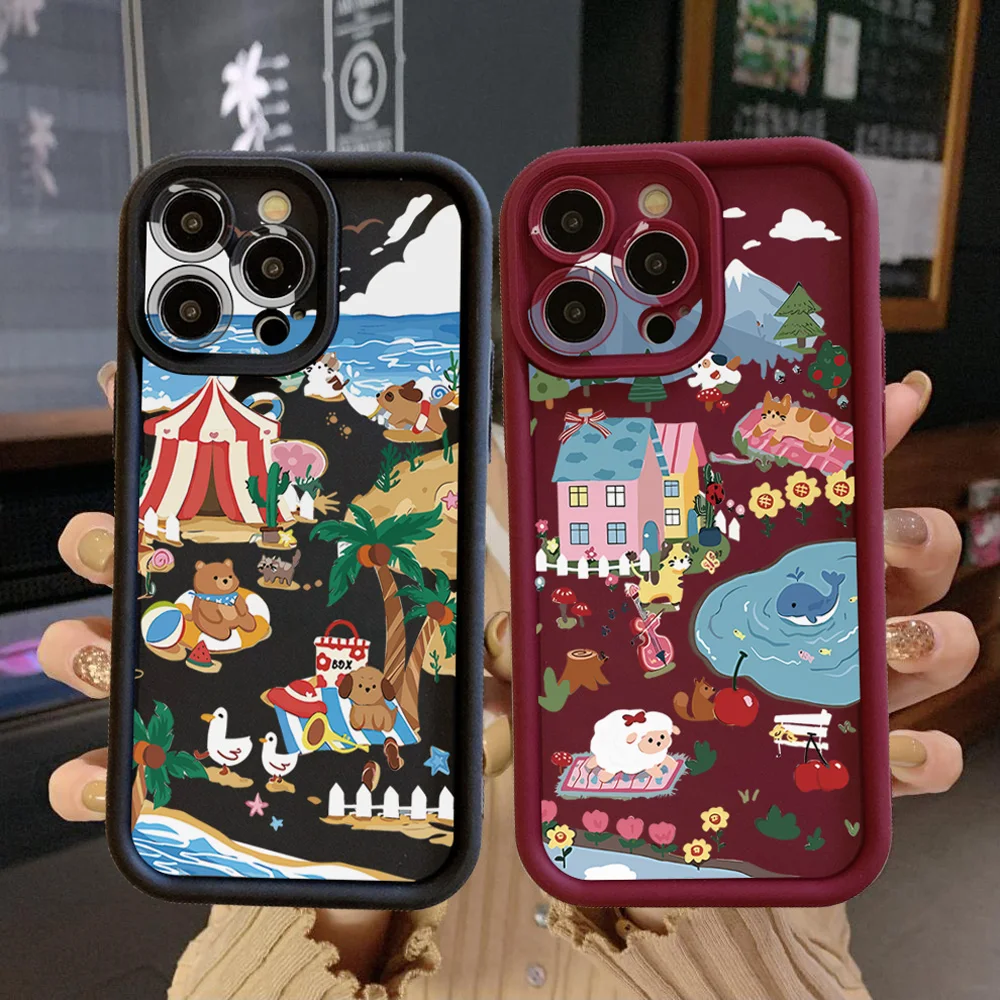 for Infinix Hot 40i 40 Pro 30 Play Note 30 Smart 8 Amusement Park Full Protective Case Anti Drop Cover