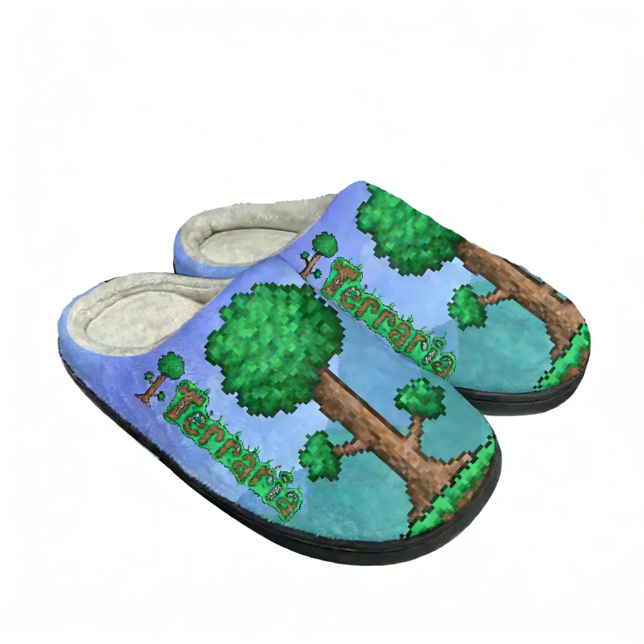 Terraria Home Cotton Slippers Hot Cartoon Game Mens Womens Plush Bedroom Fashion Casual Keep Warm Shoes Tailor Made Slipper