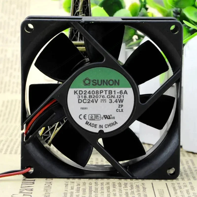 W KD2408PTB1-6A DC 24 В 3,4 Вт 8025 80*80*25 мм 4900 об/мин для компьютерного вентилятора охлаждения