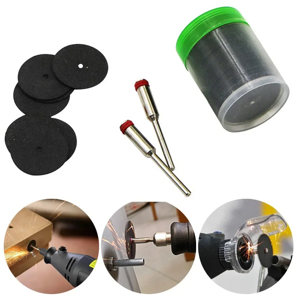 Mini disco da taglio da 38 pezzi da 24mm con mola in resina mandrini lama per sega da taglio in metallo per utensile rotante