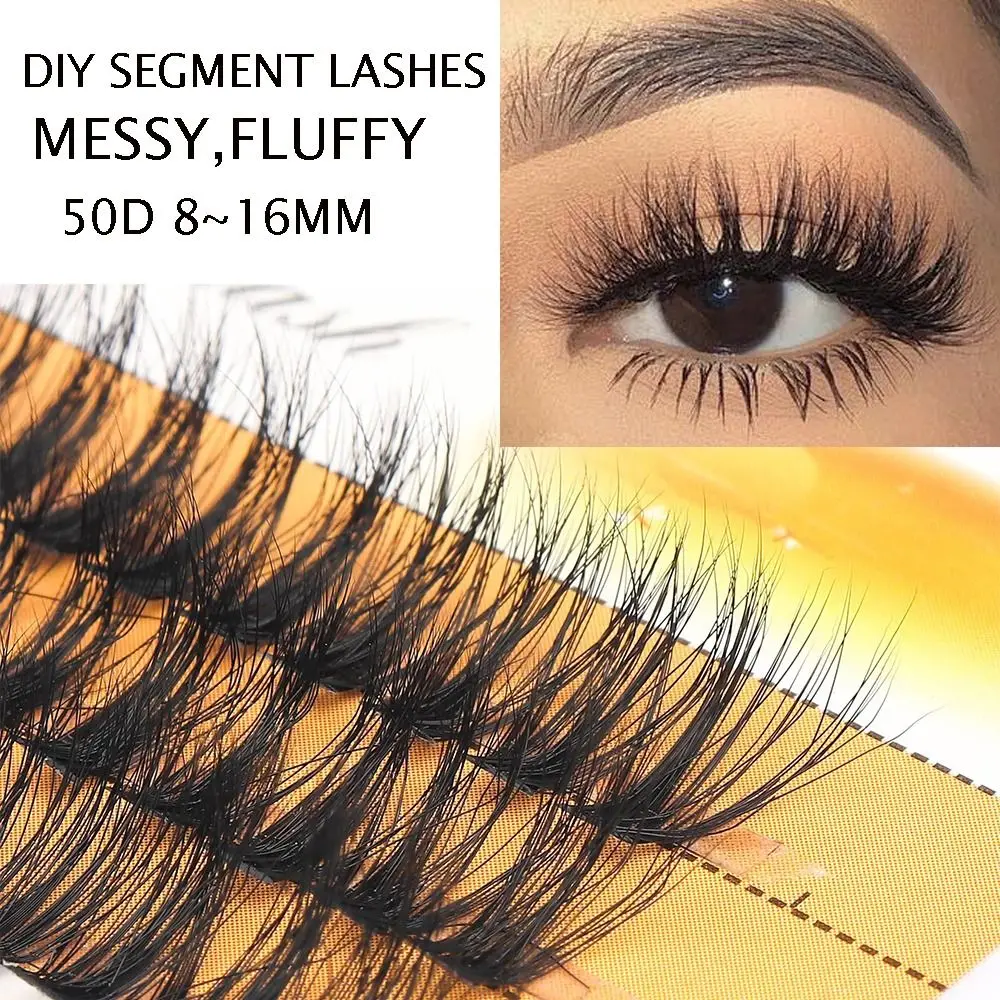 50D Russia Mink Eyelashes Mink Messy Fluffy False Eyelashes Thick Fluffy Lashes Cilia Russia Individual Eyelash Makeup Tools