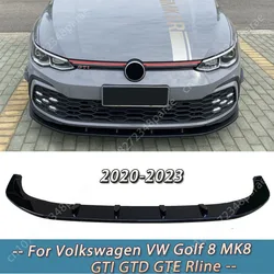 For Volkswagen VW Golf 8 MK8 GTI GTD GTE R-line 2020 2021 2022 2023 Front Bumper Lip Spoiler Lower Side Splitters Guards Cover