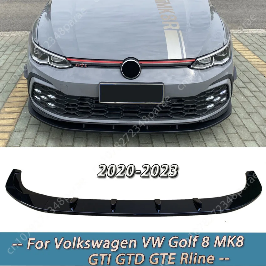 For Volkswagen VW Golf 8 MK8 GTI GTD GTE Rline 2020 2021 2022 2023 Front Bumper Lip Spoiler Lower Side Splitters Guards Cover