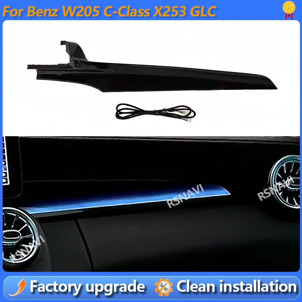 

For Mercedes-Benz W205 X253 GLC C-class Passenger Atmosphere Lamp Co-pilot Led Neon Ambient Light 64 Color Car LED