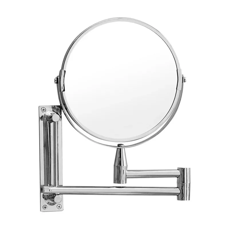 8-inch Extendable Magnifying Bathroom Mirror - 1X5X Zoom, Smart Wall-Mounted Design, Perfect for Makeup, Practical Mirror Cabine