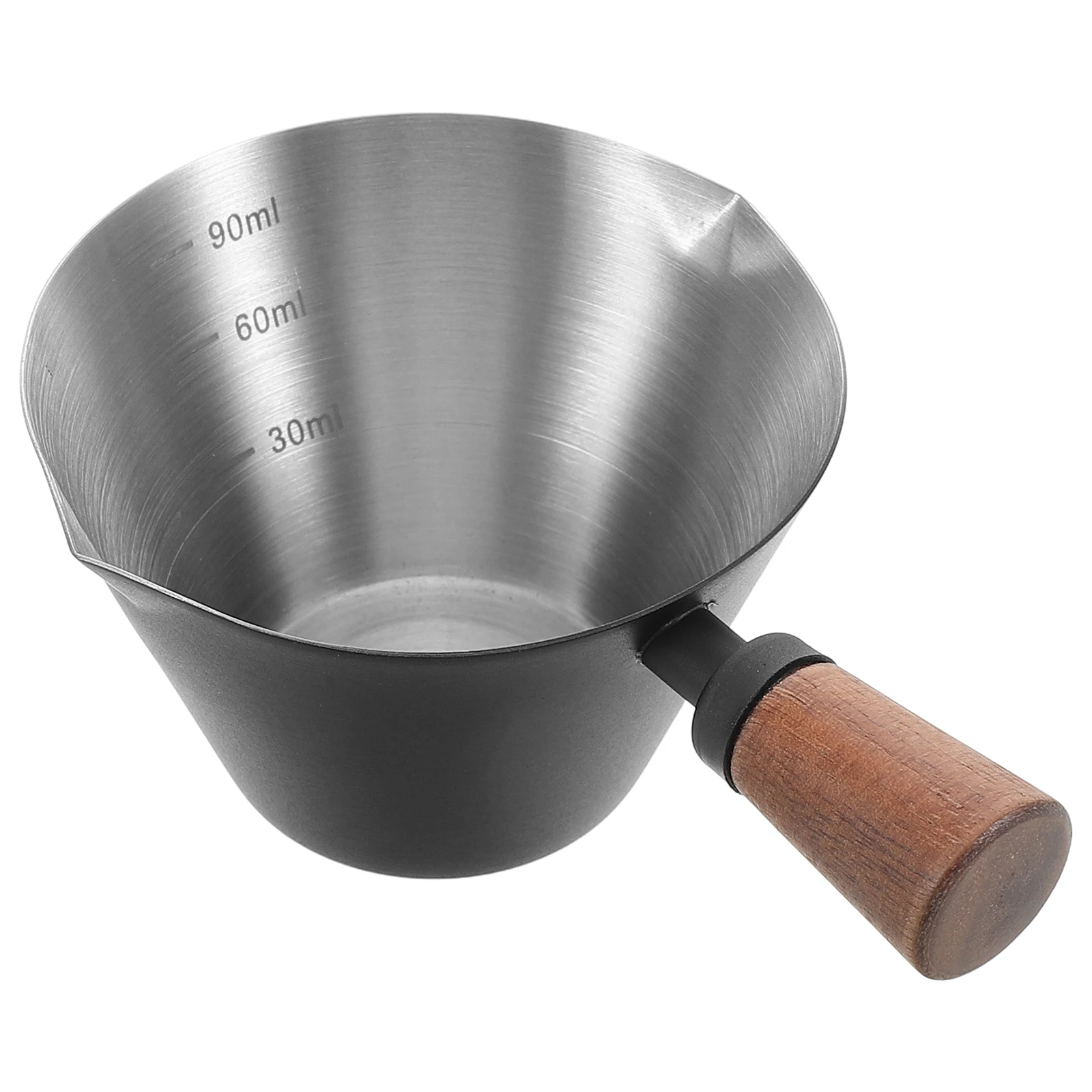 

Stylish Walnut Handle Stainless Steel Espresso Cup Gold Milk Frothing Pitcher Coffee Accessories Measuring Cups Outdoor Cutlery