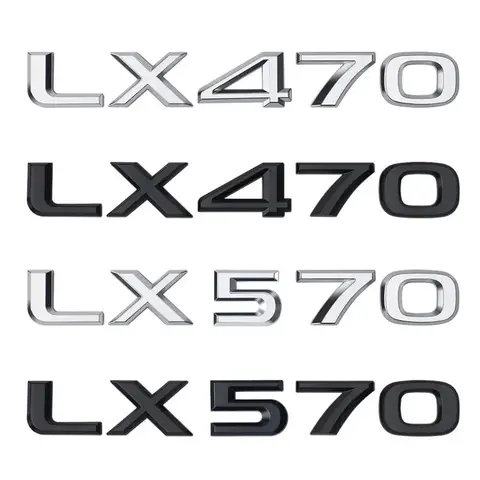 3D ABS For Lexus refit trunk tail letter emblem displacement labal car stickers LX470 LX570 GX400 GX470 number decorating decals