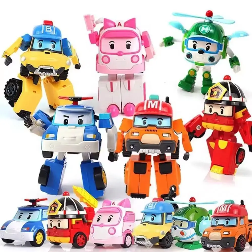 Novo Robô Transformável de Anime, Figura de Ação, Brinquedo Infantil, Modelo de Carro, Avião, Presente para Crianças