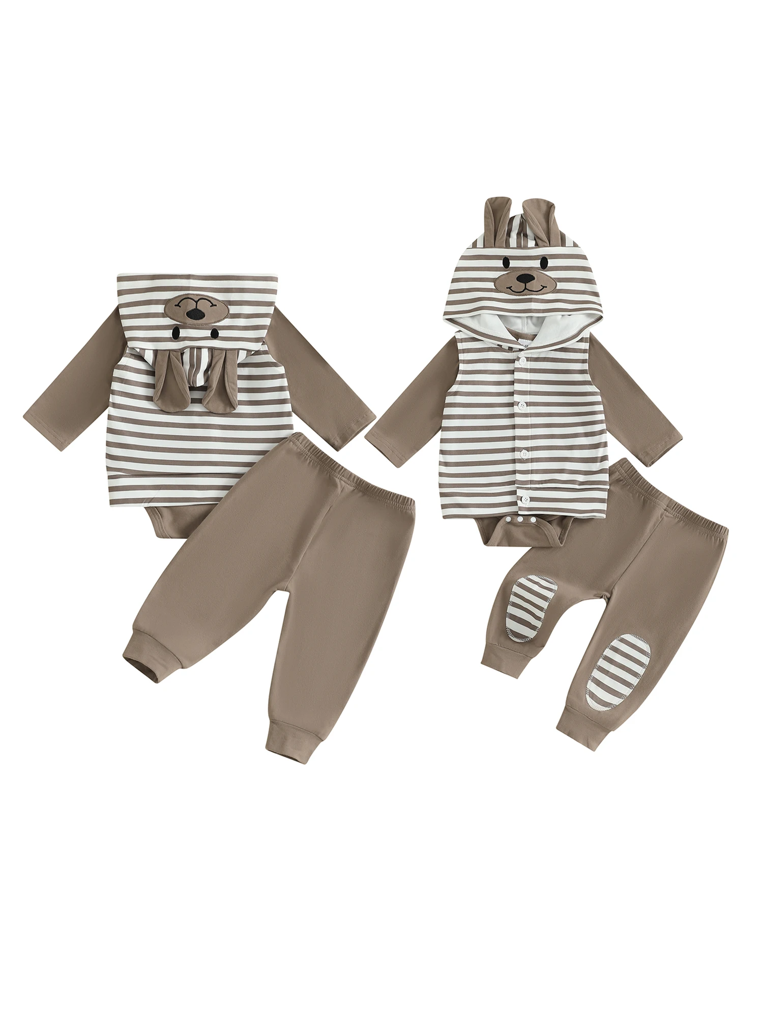 

Toddler Boys 3-Piece Outfit Set Short Sleeve T-Shirt with Denim Jeans and Camouflage Jacket Spring Ensemble