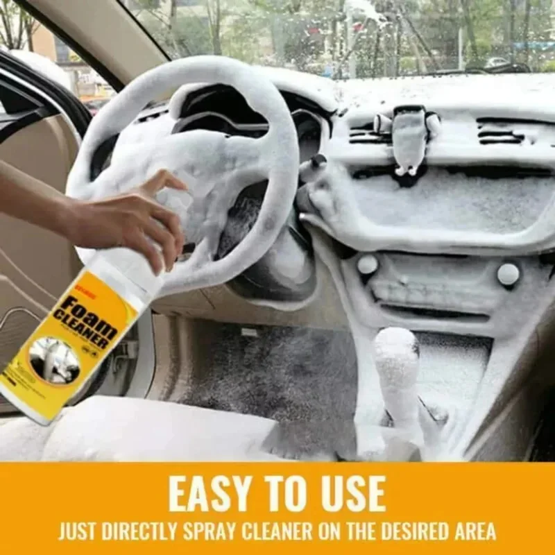 Car Leather Interior Foam Cleaner Spray Multi-purpose Anti-aging Cleaner Tools