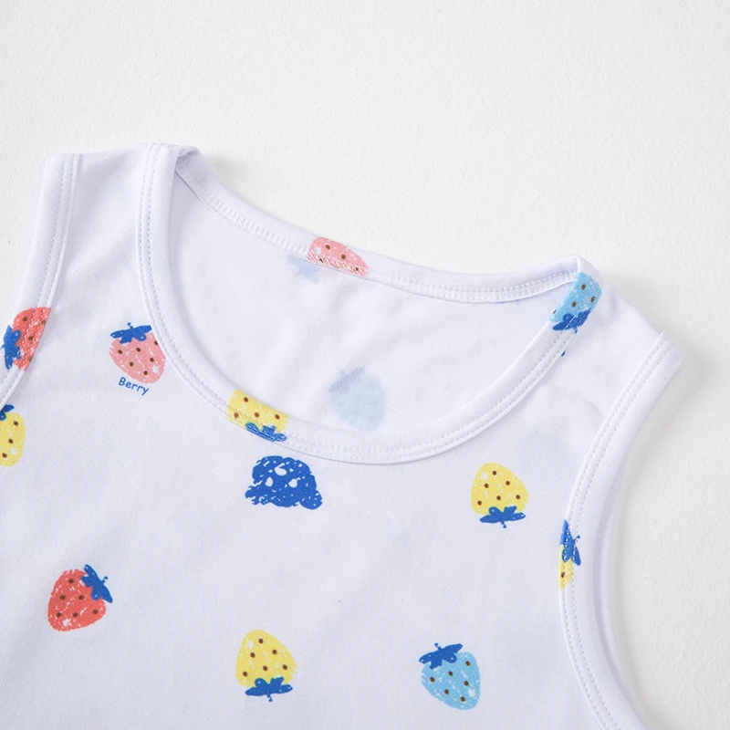 4-teiliges Set für Mädchen: Bequeme, vielseitige Weste für alle Jahreszeiten, süß bedrucktes Oberteil, lässiges ärmelloses T-Shirt für Kinder, Basic-Shirt – Detail 19