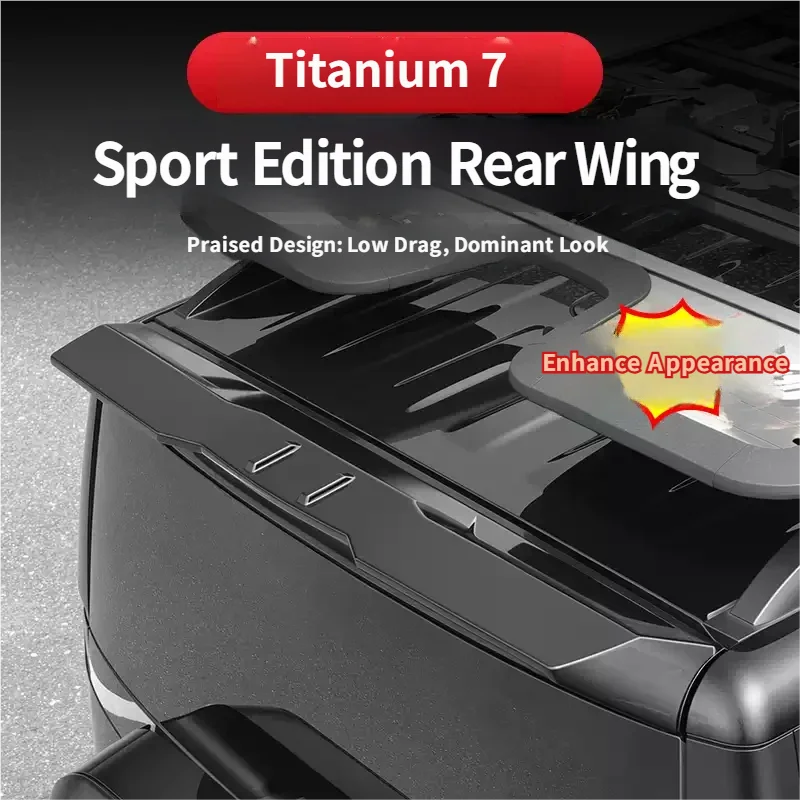 For BYD Leopard 7 Titanium 7 2025 2026 Rear Spoiler Wings No-Drill Installation Car Tail Wings Tuning Exterior Accessories Parts