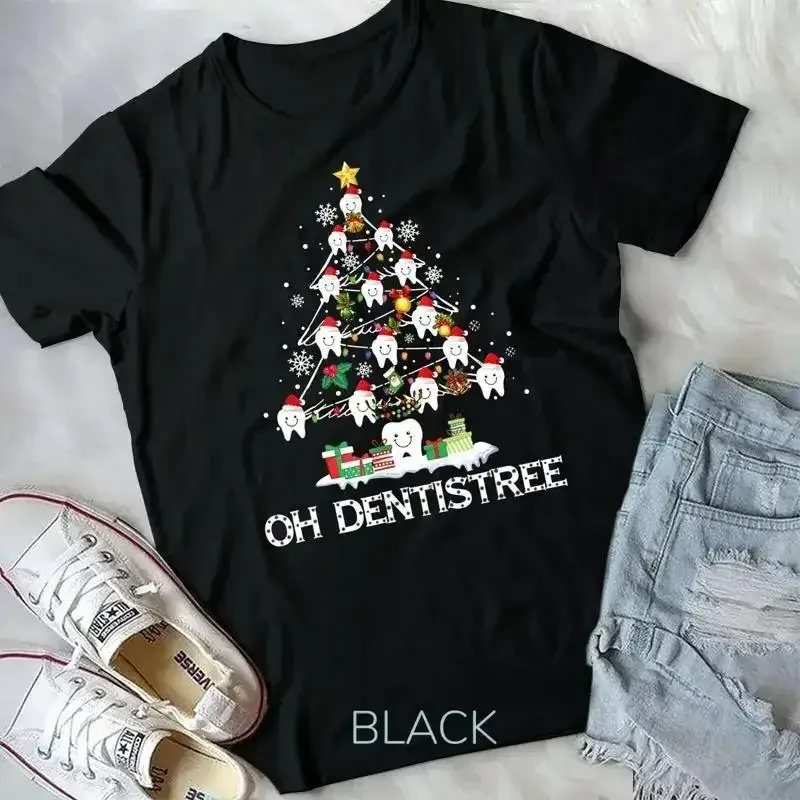 Oh Dentistree Funny Christmas Tree Dental Hygiene Xmas Unisex T shirt