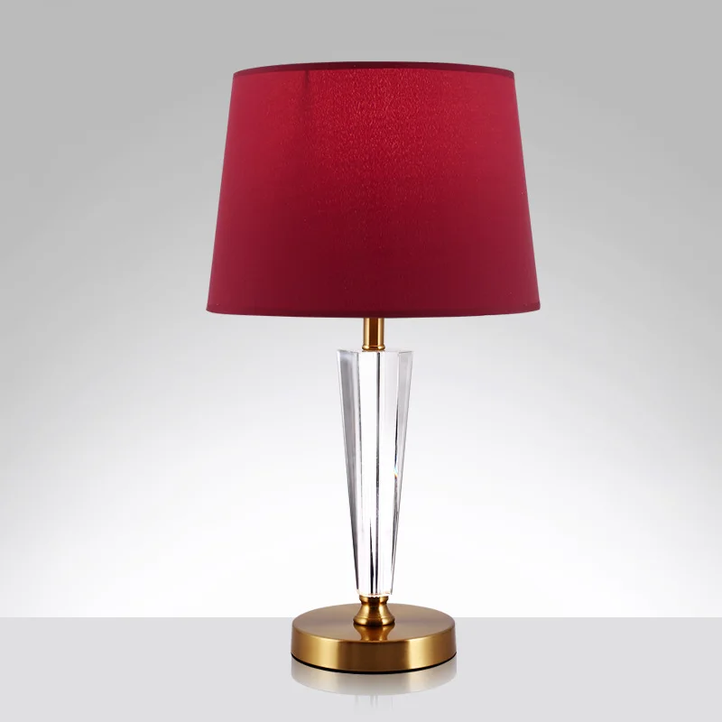 

American simple bedroom bedside lamp wedding wedding room crystal desk lamp