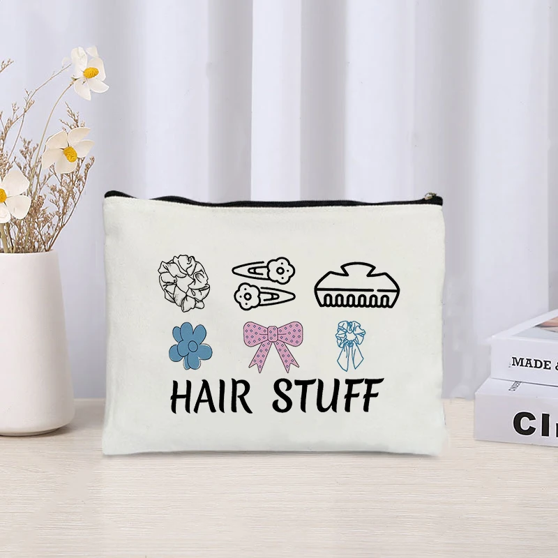 Hair Face Stuff Fun Cosmetic Bag Organizer Travel Sundry Storage Toiletry Bags Perfume Lipstick Makeup Pouch Zipper Wallet Gift