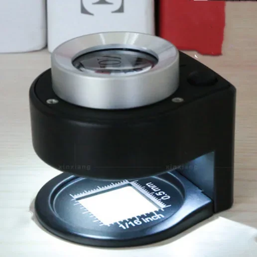 30x magnifying glass with graduations, LED lights, purple light, calligraphy, painting, jewelry, jade printing, identification
