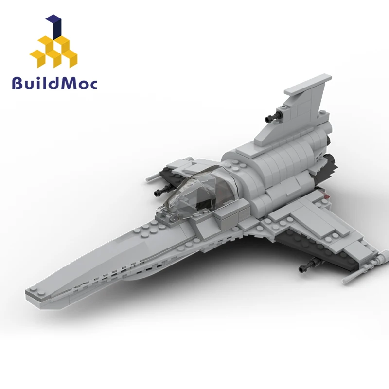 

BuildMoc Battlestar Galactica Vipers Mark 7 Spaceship Building Blocks Set Space Fighter Bricks Toys For Children Birthday Gifts