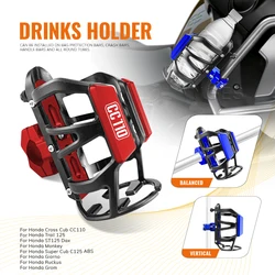 Motorcycle Beverage Water Bottle Cage For Honda Cross Cub CC110 Trail 125 ST125 Dax Monkey Giorno Drinks Holder Water Cup Holder