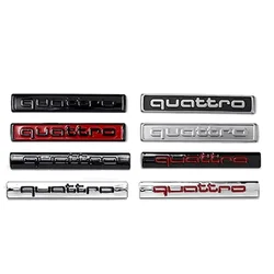 Decals for Audi Quattro Logo A3 A4 A8 Q3 S3 S5 RS6 RS7 S7 S6 A6 ABS Car Side Body Badge Rear Trunk Emblem Sticker Accessories