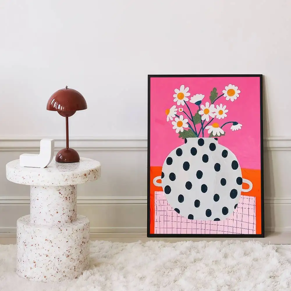 Frameless1pc Flower Market Vase Floral Plant Classic Vintage Posters HD Quality Wall Art Retro Posters For Home Room Wall Decor view 6