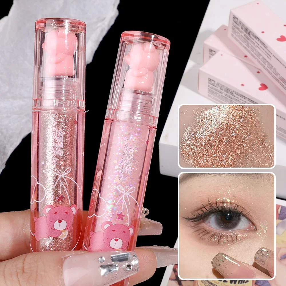 Diamond Glitter Vloeibare Oogschaduw Glitter Pailletten Liggende Zijderups Verhelderende Markeerstift Oogpigmenten Verhelderen Make-Up Tools