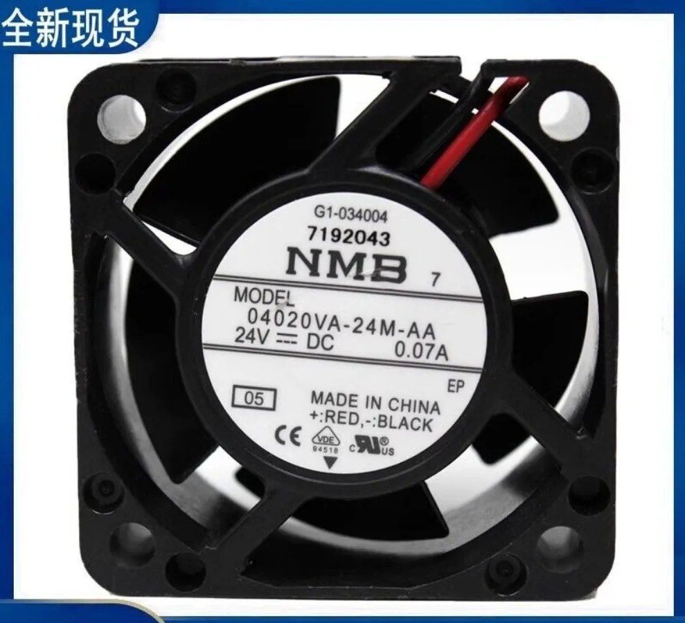 For NMB 04020VA-24M-AA 24V 0.07A 4020 4cm Industrial Control Bed Cooling Fan