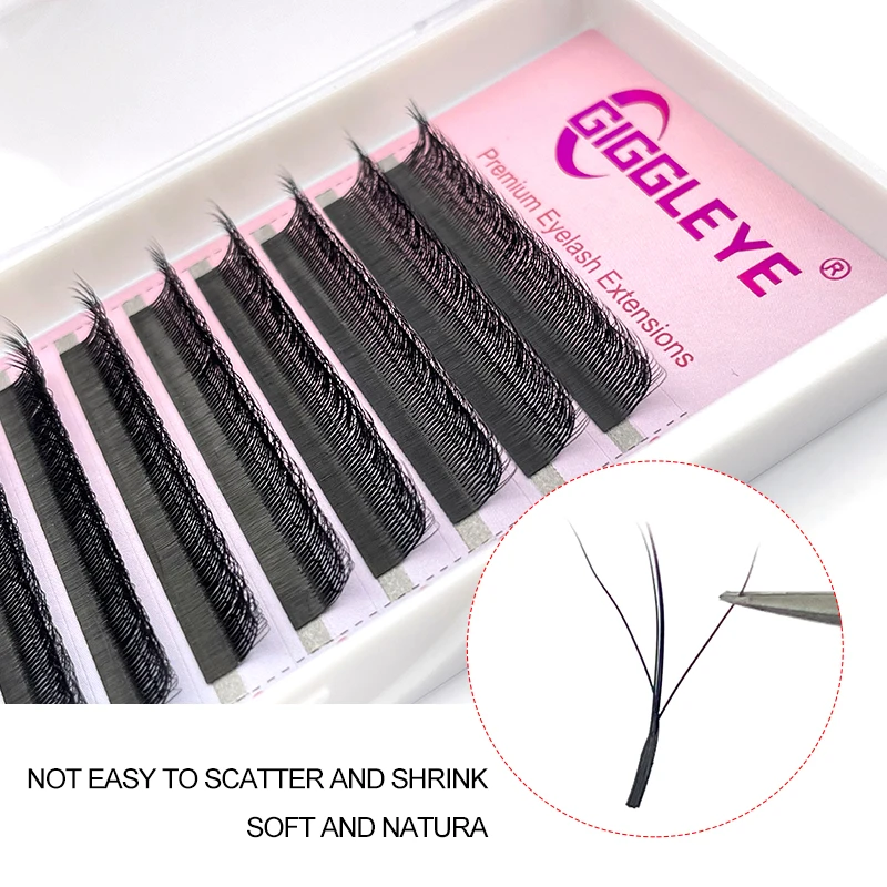 New 3D W Lashes Shape Bloom Premade Fans False Eyelash Extensions Supplies Nagaraku Natural Soft Light Cosplay Makeup Lashes