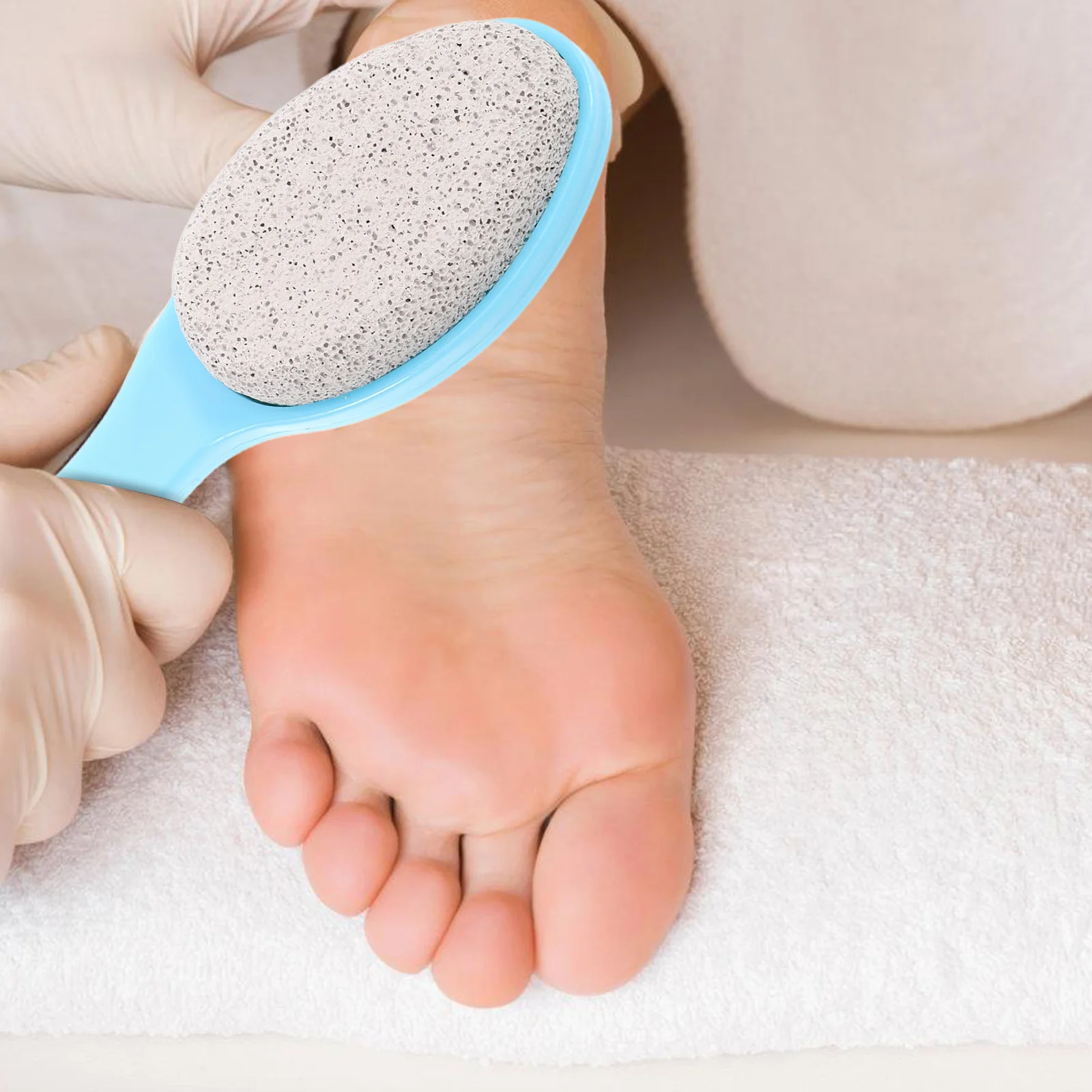 Exfoliant de pieds Double face, lime en pierre ponce, épurateur, dissolvant de peau morte, outil de pédicure pour hommes et femmes, brosse de soins des pieds, ongles