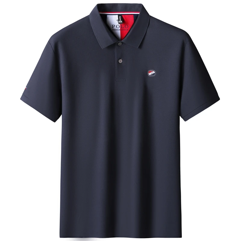 8XL 7XL 6XL 2025 New Summer High End Luxury 100% Cotton Polo Shirt Men Tops Fashion Embroidery Mens Shirts Loose Lapel Tshirts