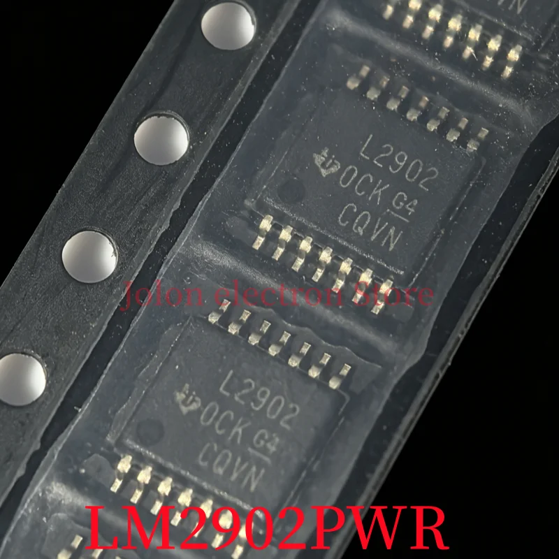 100% new LM2902PWR (silkscreened as L2902) four-channel operational amplifier