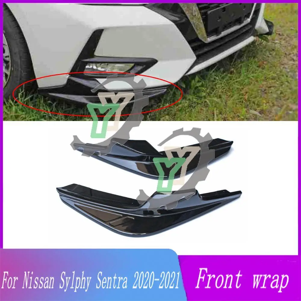 

For Nissan Sylphy Sentra 2020 2021 Car Front Bumper Strip Lip element Spoiler Splitter Scratch Protector Body kit