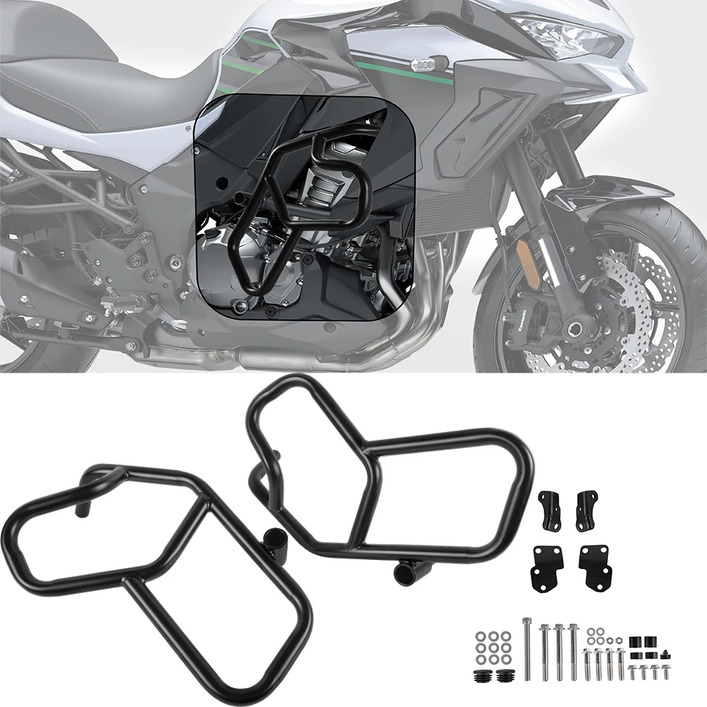 Crash Bar Engine Guard Bumper Upper Frame Protector Accessories Falling Prevent For Kawasaki Versys 1000 2019 2020 2021 2022