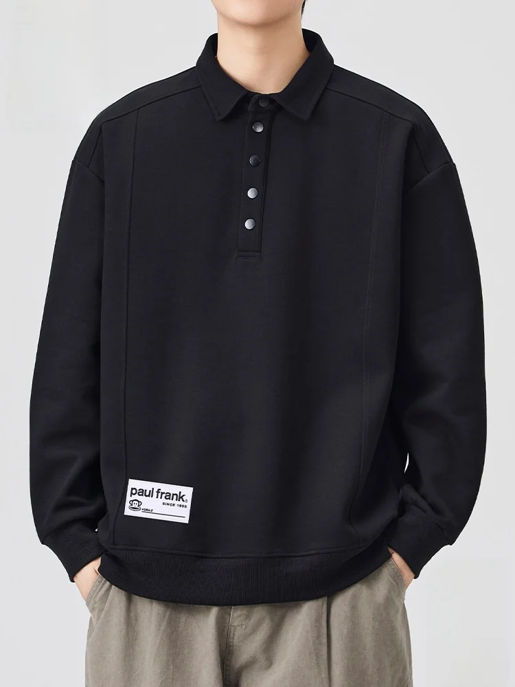 

PaulFrank Large-Mouth Monkey New Sle Men's Loose Fit Sweatirt Casual Bla Hoodie Comfortable Long Sve Autumn Top