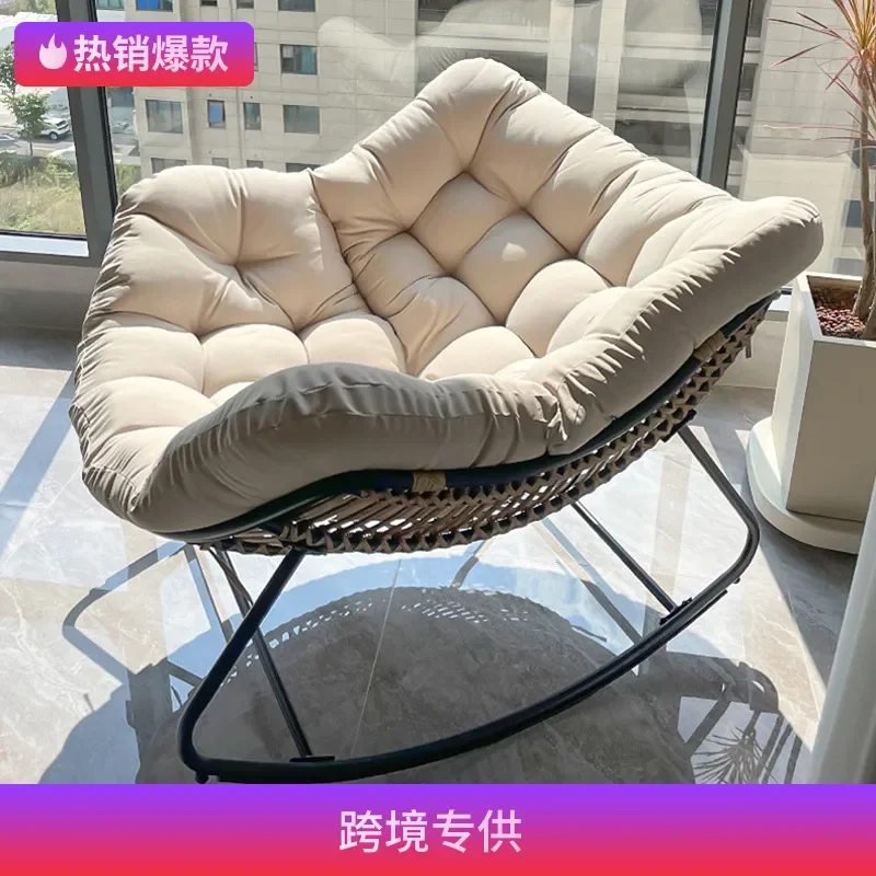 Bird Nest Rocking Chair Recliner Single Lazy Sofa Balcony Adult Sleeping Chair Comfortable Lounge Seat for Home Outdoor Use